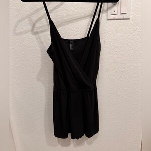 Forever 21 Black Wrap-Front Romper